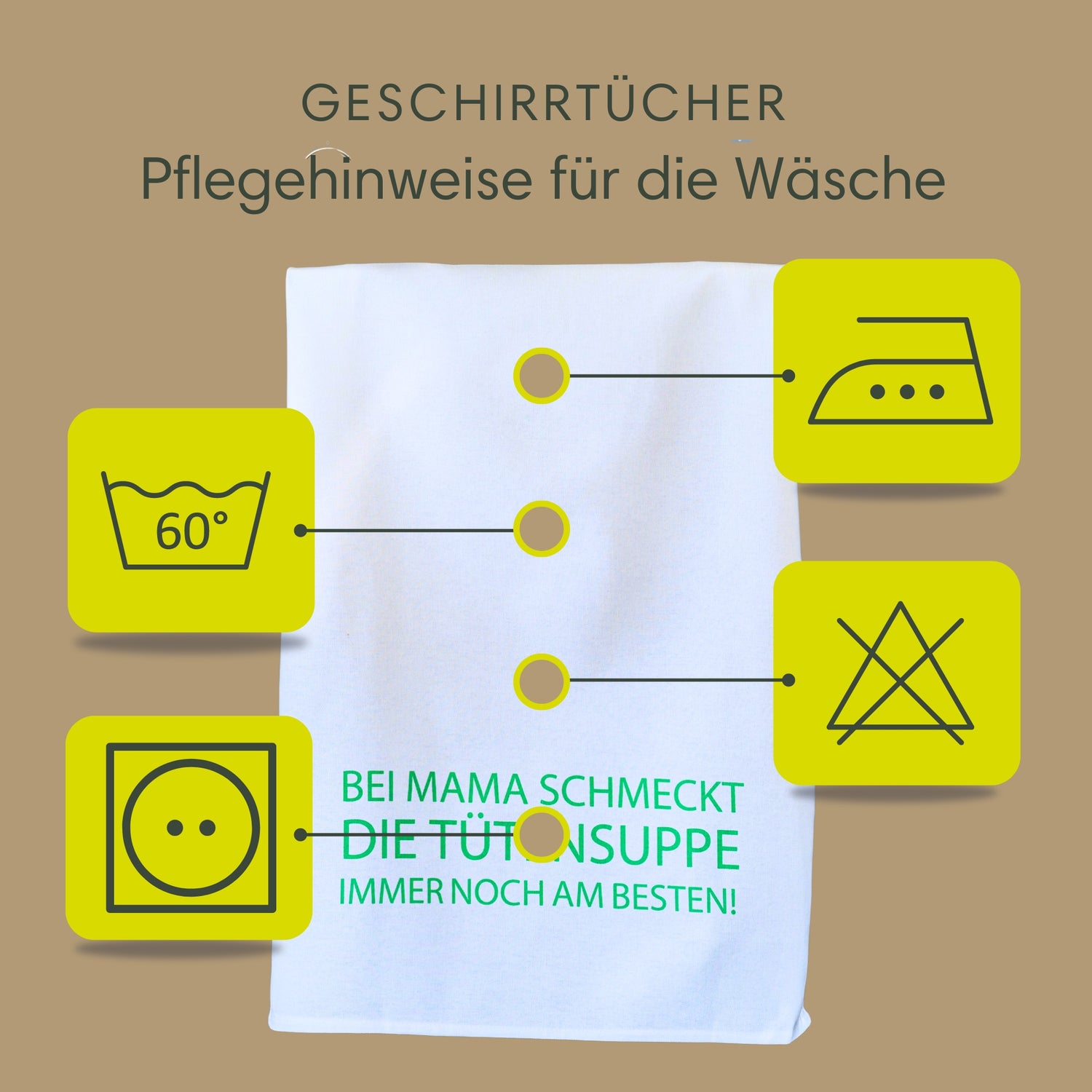 Geschirrtuch | Bei Mama schmeckt die Tütensuppe immer noch am besten