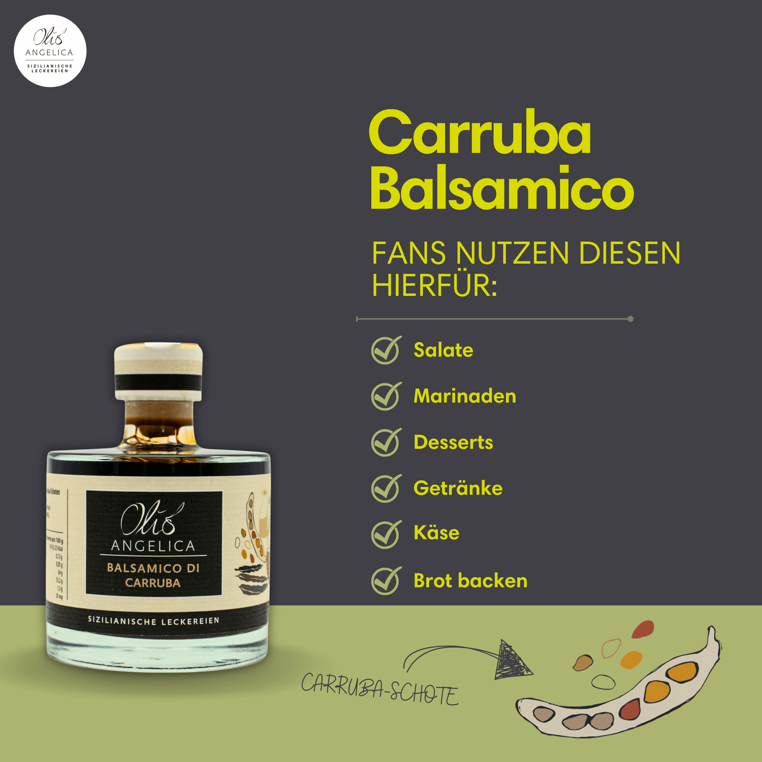 Balsamico aus Schoten des Johannisbrotbaum (Bio)