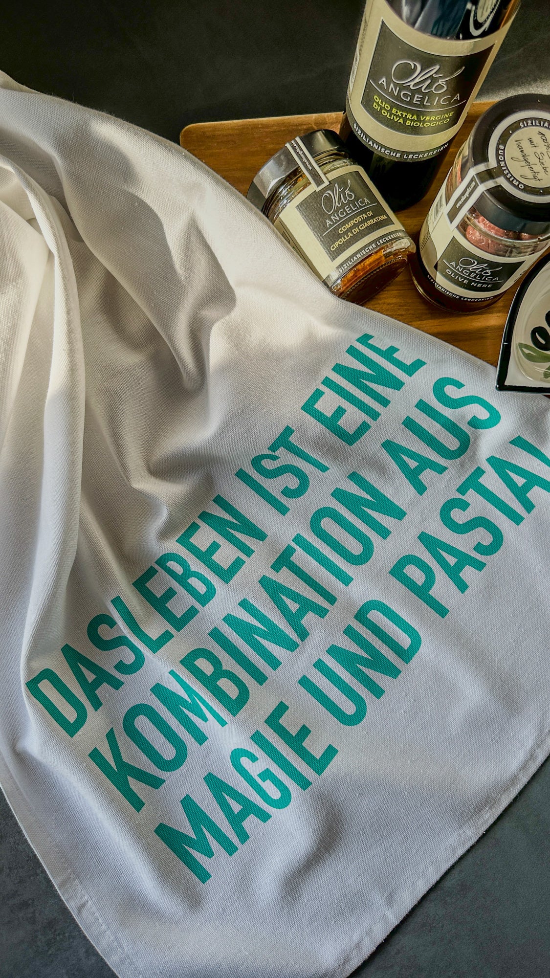 Geschirrtuch | Das Leben ist eine Kombination aus Magie und Pasta