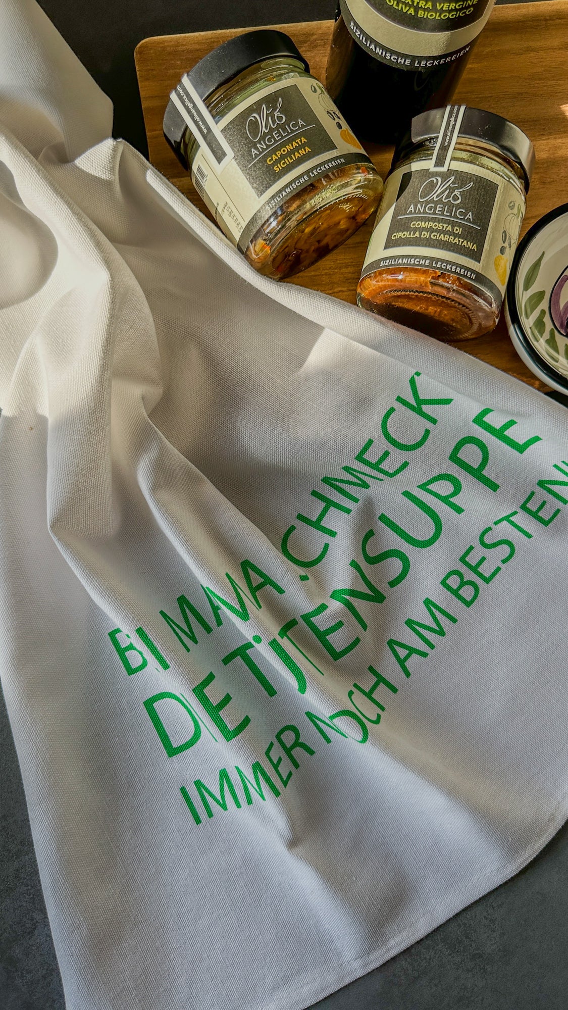 Geschirrtuch | Bei Mama schmeckt die Tütensuppe immer noch am besten